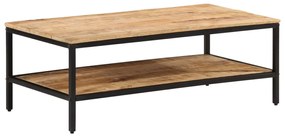 vidaXL Mesa de centro 100x50x35 cm madeira de mangueira áspera maciça