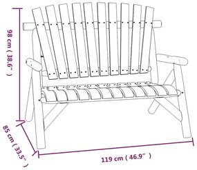 4 pcs conjunto lounge de jardim madeira de abeto maciça