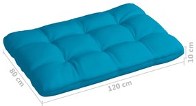 Almofadões para sofás de paletes 7 pcs azul