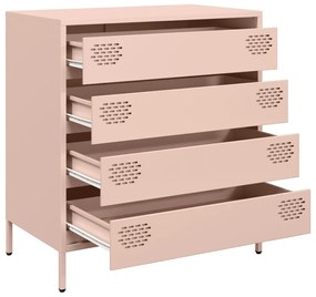 Aparador 68x39x73,5 cm aço laminado a frio rosa