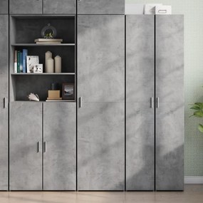 vidaXL Armário alto 50x42,5x185 cm derivados de madeira cinza cimento