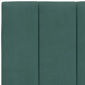 Almofadão de cabeceira 200 cm veludo verde-escuro