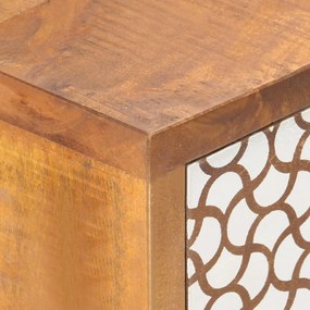 Aparador com estampagem 90x30x70 cm madeira mangueira maciça