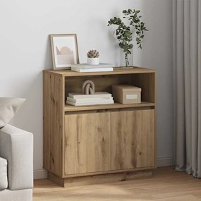 Aparador com LED Carvalho Artesanal 71x34,5x75 cm Madeira de Engenhari