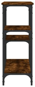 Mesa consola 102x29x75 cm derivados de madeira carvalho fumado