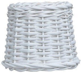 vidaXL Abajur em vime 25x17 cm branco