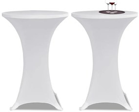 Toalha de Mesa elástica Ø80, Branca / 2 peças