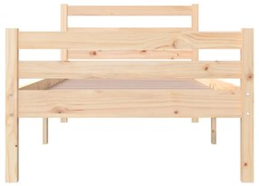 Estrutura de cama pequena solteiro 75x190 cm madeira maciça