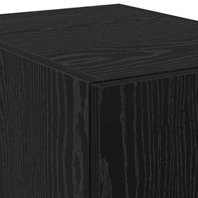 Armário Alto Carvalho Preto 30x42.5x185 cm Madeira de Engenharia