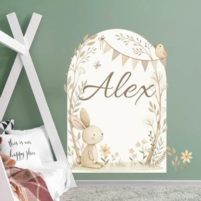 Autocolante - Arco com coelhinho