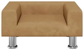 Cama para cães 50x40x26,5 cm veludo castanho
