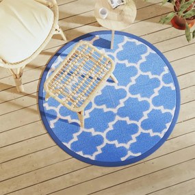 Tapete de exterior Ø120 cm ARAKIL PP Azul