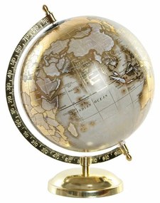 Globo Terrestre DKD Home Decor Dourado PVC Alumínio (20 x 22 x 28 cm)