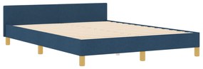 Cama de tecido azul vidaXL 140x200 cm