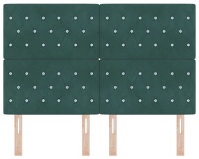 Cabeceira LED Verde Escuro 80 cm com Veludo