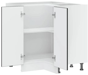 Armário baixo canto cozinha Kalmar madeira artificial preta