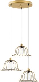 Candeeiro de Teto Boey – Dourado Brilhante – 62 x 62 x 121 cm