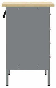 Armário de Trabalho Vermelho 50x55x85 cm Aço