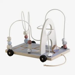 Laberinto De Contas Em Madeira Pedrys Kids Branco - Sklum