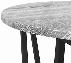 Conjunto de Mesas de Apoio 2 pcs Cinza Sonoma em Madeira e Metal