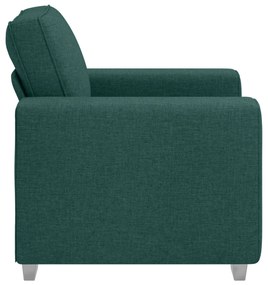 Poltrona vidaXL Verde Escuro 59 cm em Tecido