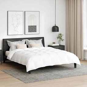 vidaXL Conjunto de Edredom com travesseiro 3 pcs Branco Pena de ganso