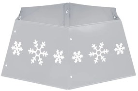 Saia para árvore de Natal Ø68x25 cm prateado e branco