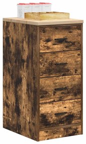 vidaXL Armário de arrumação de garagem Carvalho fumado 40x51x85 cm