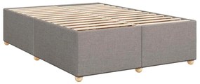 Cama com molas/colchão 140x190 cm tecido castanho-acinzentado