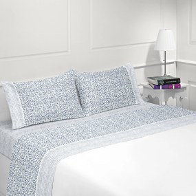Jogo de lençóis 100% algodão - MILÃO da Casa&Algodão: cama 200cm - 1 sábana encimera 280 x 290 cm + 1 bajera ajustable 200 x 200 + 30 cm + 2 funda almohada 50x70 cm