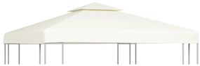 Cobertura de substituição p/ gazebo 310 g/m² branco nata 3x3 m
