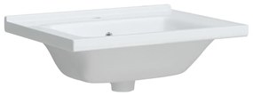 Lavatório casa de banho retangular 61x48x19,5cm cerâmica branco
