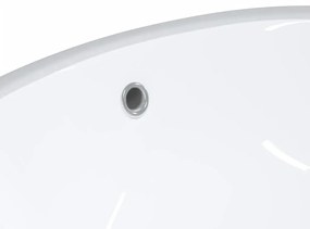 Lavatório casa de banho oval 43x35x19 cm cerâmica branco