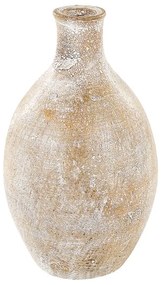 Vaso decorativo em terracota branca e creme 39 cm CYRENA Beliani