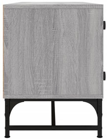 Móvel de TV c/ portas de vidro 102x37x50 cm cinza sonoma