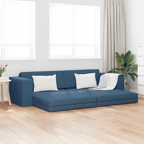 vidaXL Sofá Cama de Chão 2 em 1 Azul 245x150x60,5 cm Tecido
