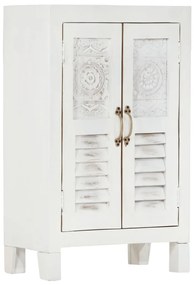 Aparador 55x30x90 cm madeira de acácia maciça branco