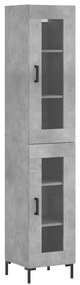 Vitrine Brenna de 180 cm - Cinzento Cimento - Design Nórdico