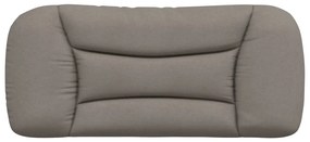 Almofadão de cabeceira 80 cm tecido cinzento-acastanhado