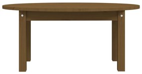 Mesa de centro 80x40x35 cm madeira de pinho maciça castanho-mel