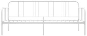 Sofá-cama 90x200 cm metal branco