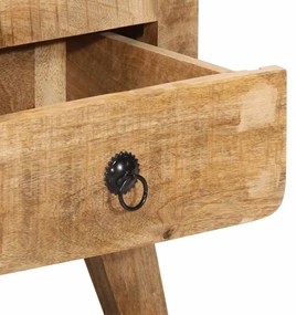 Mesas de cabeceira 2 pcs 40x32x46 cm mangueira áspera maciça