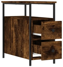 Mesa de cabeceira 30x60x60 cm derivados madeira carvalho fumado