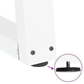 Pés para mesa de jantar em formato de V, 2 peças, branco, 60x(72-73) c
