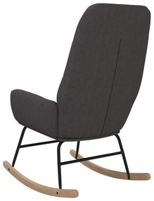 Cadeira de baloiço tecido cinzento-escuro