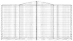 Cestos gabião arqueados 3pcs 400x50x200/220cm ferro galvanizado
