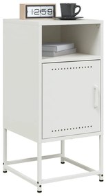 Mesa de cabeceira 36x39x78 cm aço branco