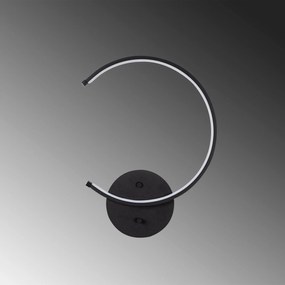 Candeeiro de Parede Moon - Preto - 33cm x 46cm x 6cm