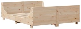 Cama sem colchão 150x200 cm madeira de pinho maciça