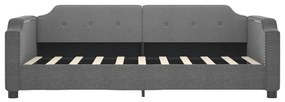 Sofá-cama com gavetão 90x190 cm tecido cinzento-escuro